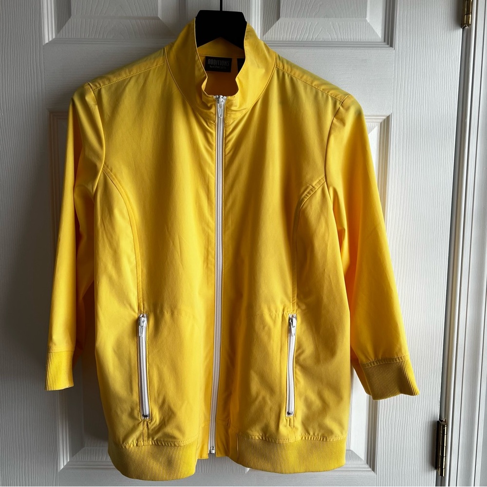Additions by Chicos Women’s Jacket 3/4 Sleeve Yellow Size 1 (8/10)